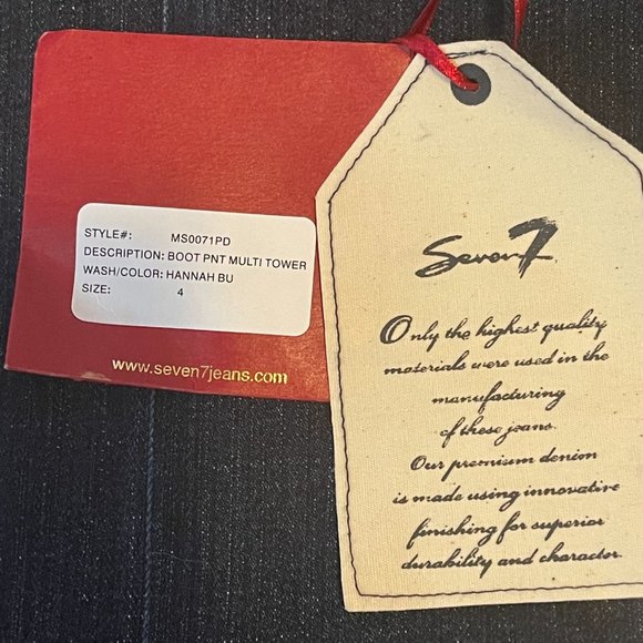 Seven7 Bootcut Jeans NWT Size 4 MS0071PD - Picture 5 of 7